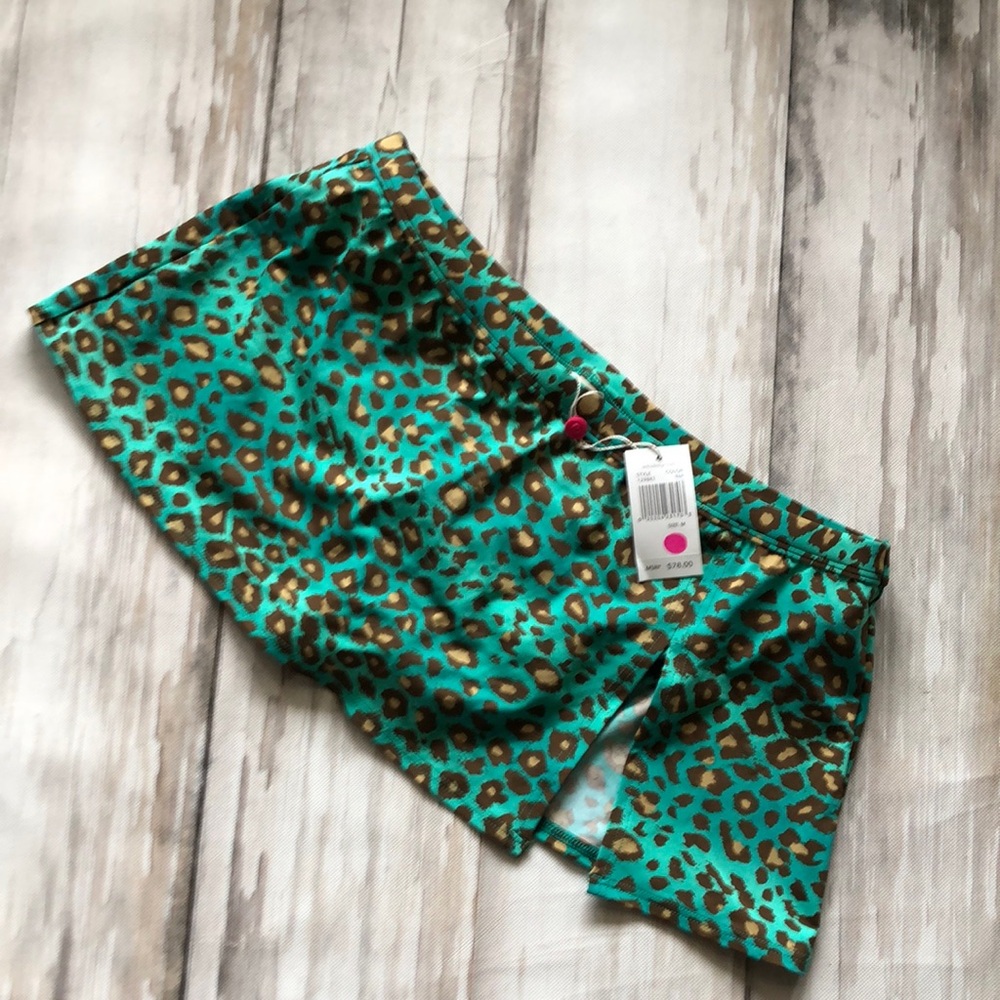 Echo Cheetah skirted bathing bottom / Medium NWT